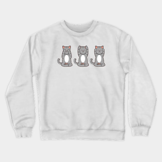 Three times cat at Reiki Crewneck Sweatshirt by Modern Medieval Design